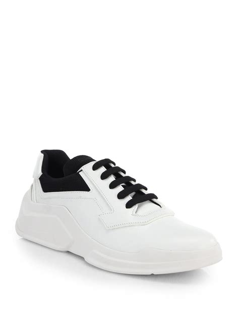 mens prada sneakers white|authentic men prada sneakers.